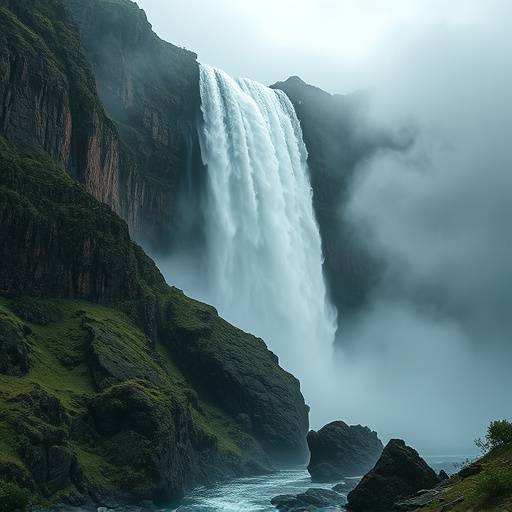 Vista detallada de la Garganta del Diablo con su inmensa columna de agua y vapor.